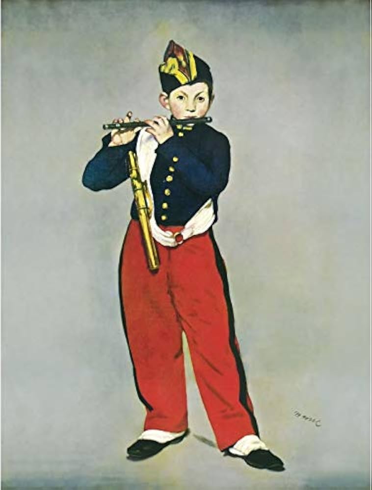 Amazon.co.jp: 額絵 [マネ] 【笛を吹く少年】 [F4] [G4-BM040-F4