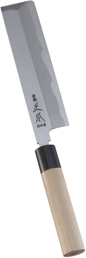 Amazon｜正本総本店 本霞・玉白鋼 東型薄刃庖丁 18cm 刀身:玉白鋼、柄