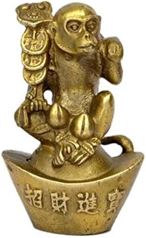 Amazon.co.jp: （イスイ）YISHUI お元宝に座っているの猿 お金の猿
