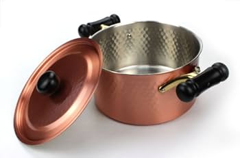 Amazon｜新光金属 両手鍋 素銅 20cm アンティック IH対応鎚目 IH-102