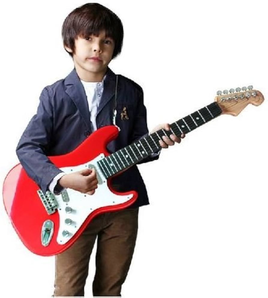 Amazon.co.jp: キッズ用 本格 エレキギター おもちゃ レッド