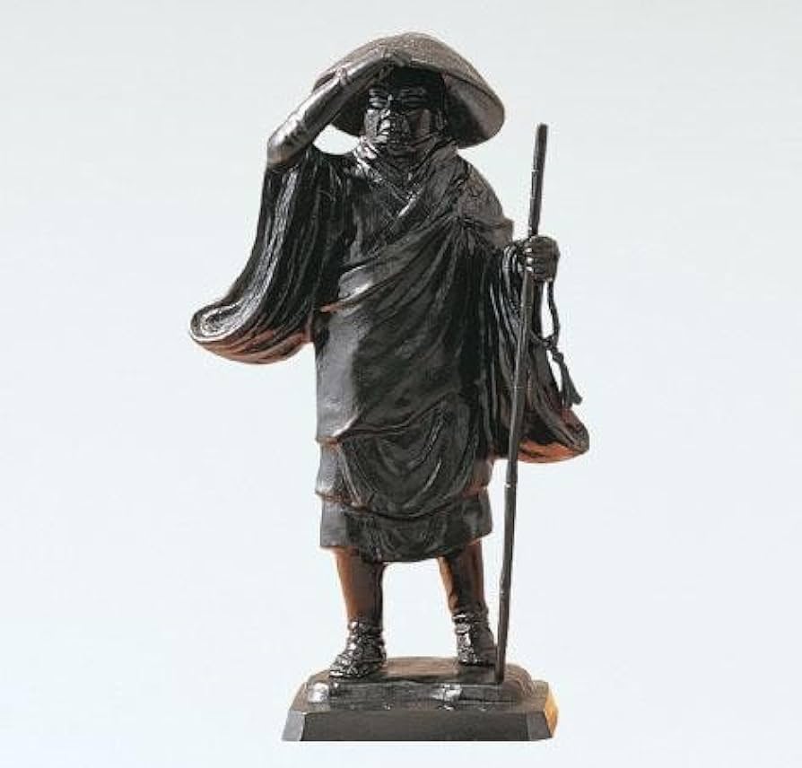 Amazon.co.jp: 般若純一郎『親鸞聖人』ブロンズ像 銅像 仏像 彫像 お