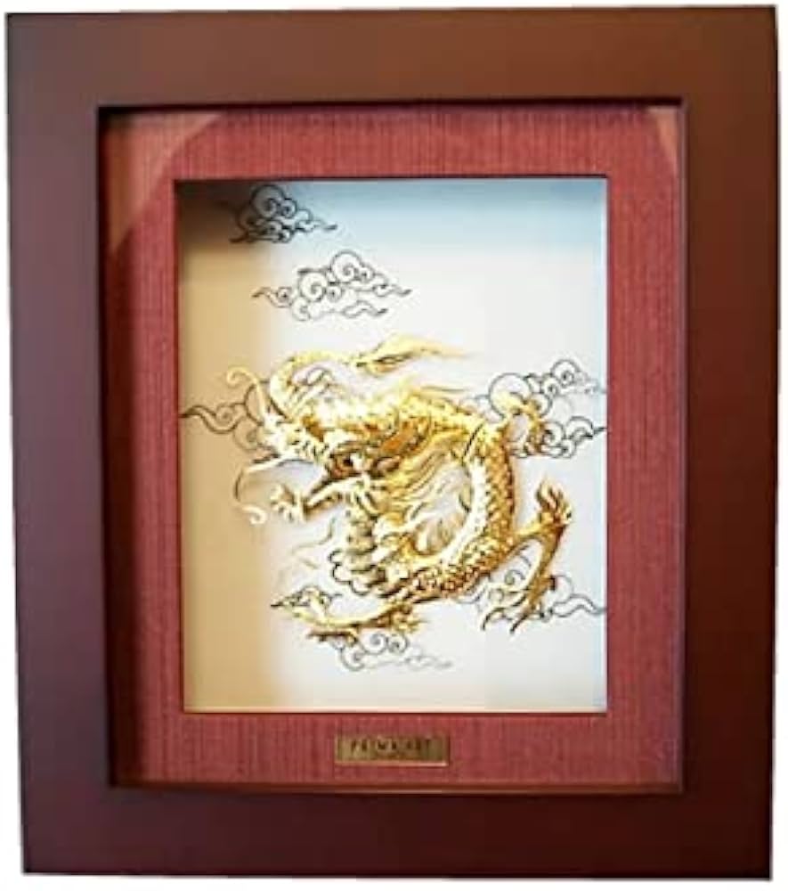 Amazon.co.jp: Prima Art（プリマアート）純金アート 龍 ドラゴン 即日