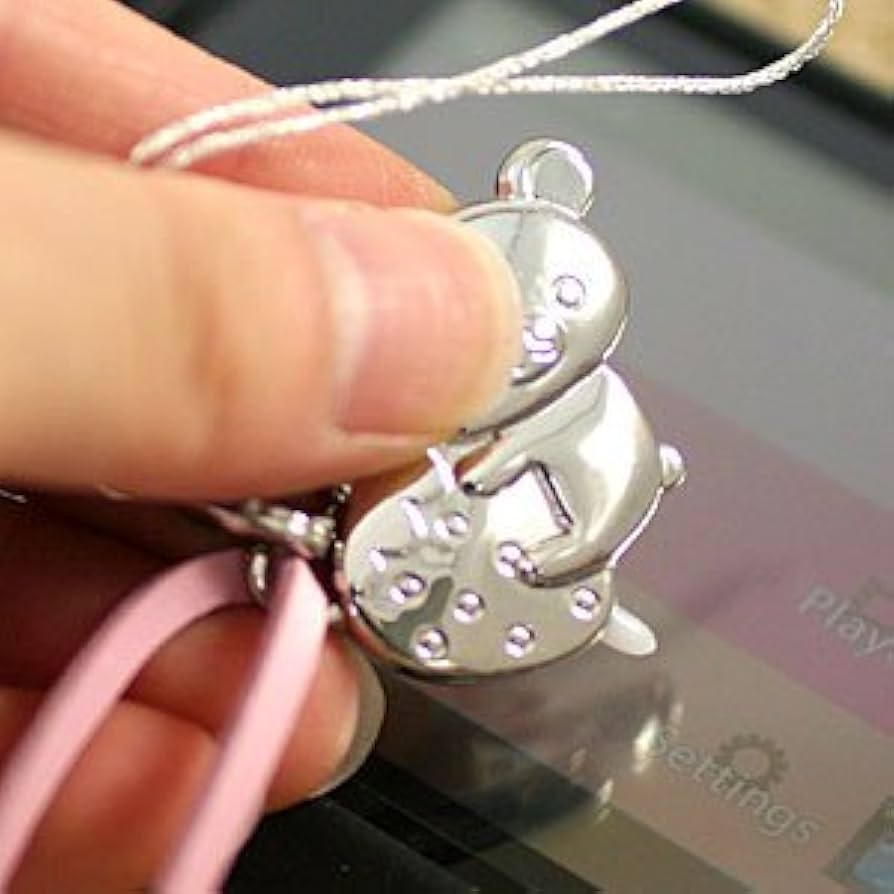 Amazon.co.jp: リラックマ チャーム ストラップ タッチペン (シルバー