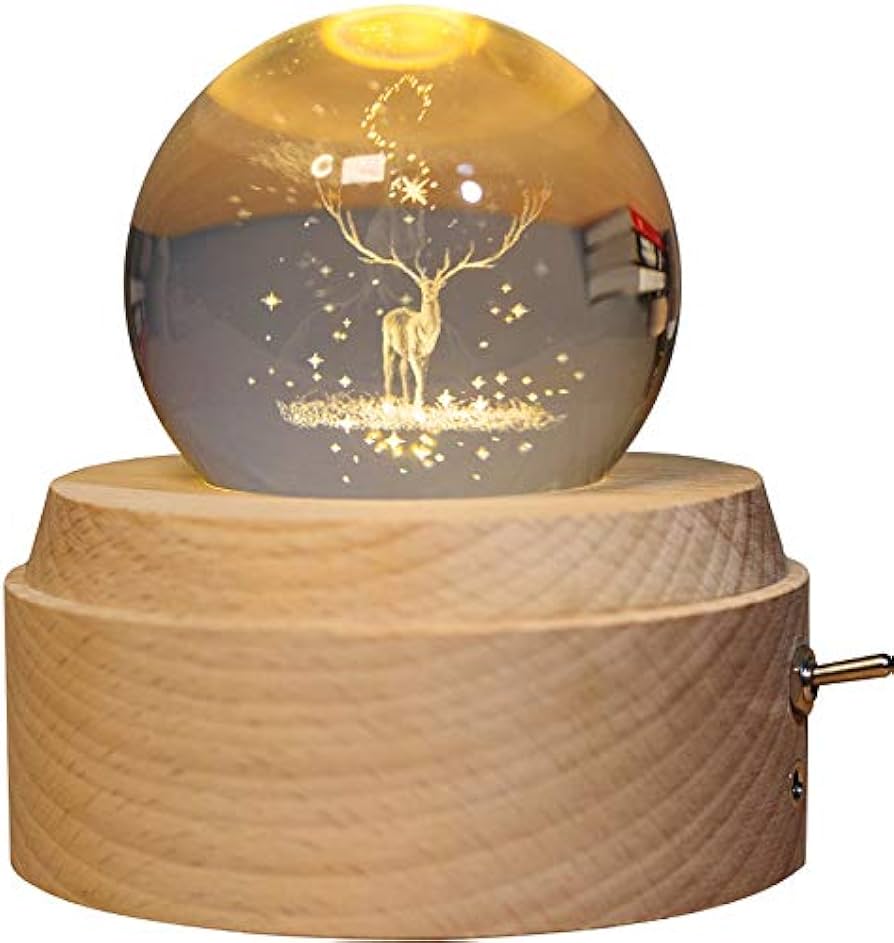 Amazon.co.jp : Eleclink クリスタルオルゴール (鹿ーいつも何度でも