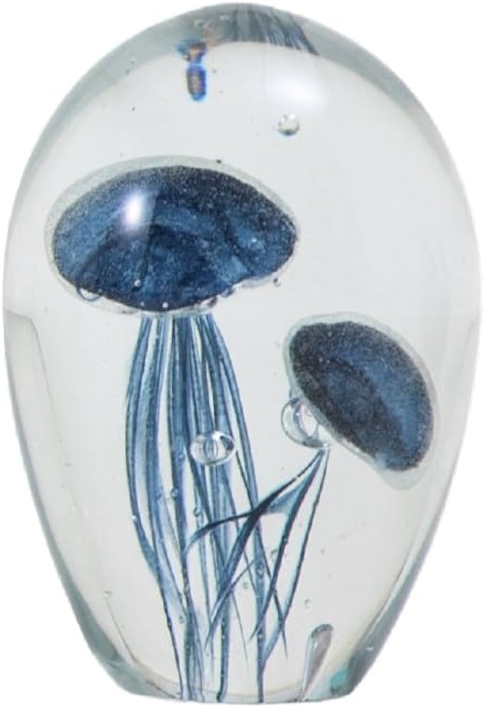 Amazon.co.jp: 藤栄(FUJIEI) ガラス インテリア オブジェ クラゲ