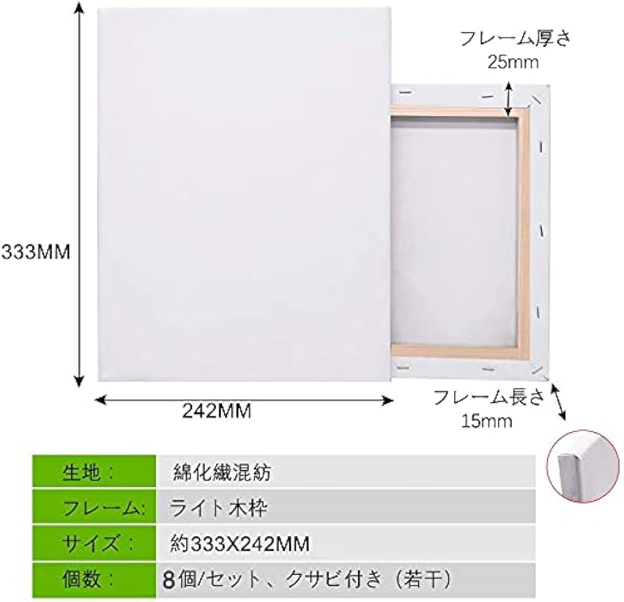 Amazon.co.jp: 張りキャンバス F4 キャンバス 画材 油絵 絵画 画布 綿