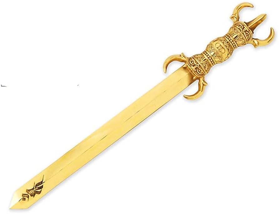 Amazon｜密教法具不動明王の剣化けの顔三鈷剣倶利伽羅剣 金剛剣仏具