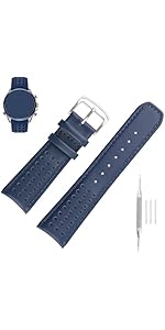 Amazon.com: MMBAY Leather 23mm Watch Bands Compatible Fit for