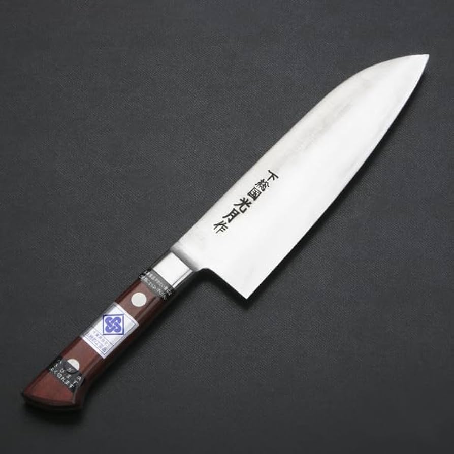 Amazon | 関東 三徳包丁 下総国光月作 180mm 『総手造り』 白紙1号