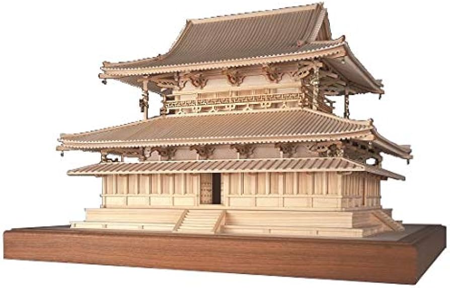 Amazon | ウッディジョー 1/75 法隆寺 金堂 木製模型 組立キット