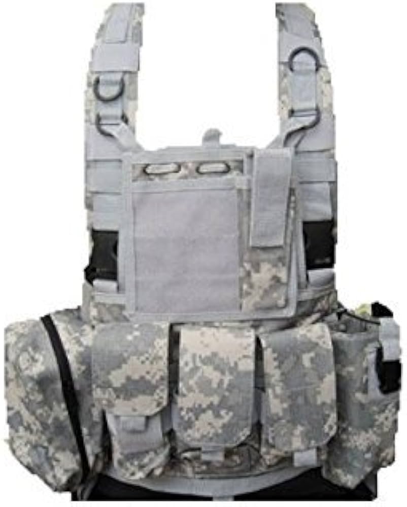 Amazon | ACUカモ迷彩柄 チェストリグ ミリタリー Molleシステム対応
