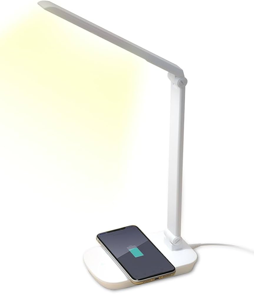 Amazon | 【置くだけでスマホ充電】アイリスオーヤマ デスクライト Qi