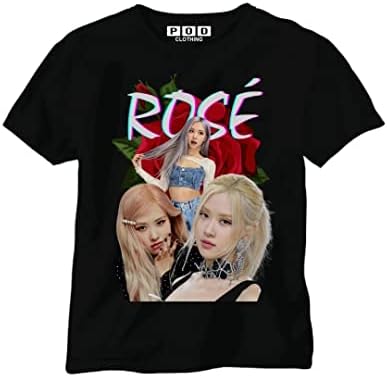 POD Clothing BLACKPINK Rose KPOP Vintage Bootleg Oversize T Shirt