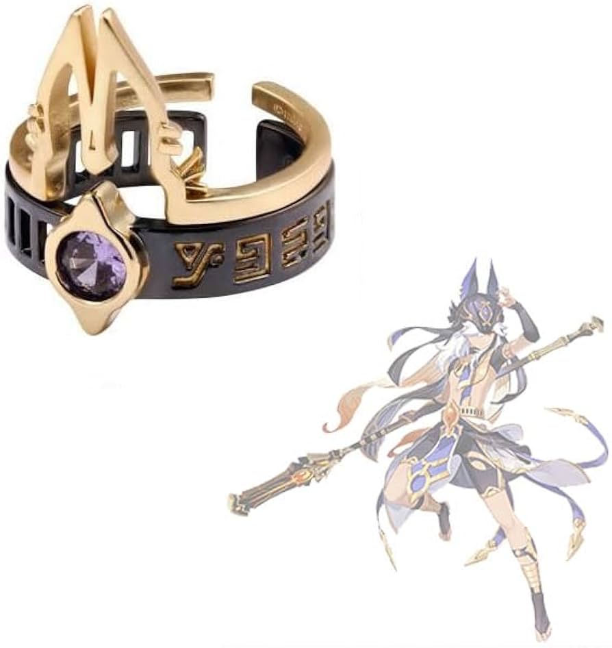 Amazon.co.jp: 原神 グッズ 郁林与飛沙 ネックレス 指輪 リング