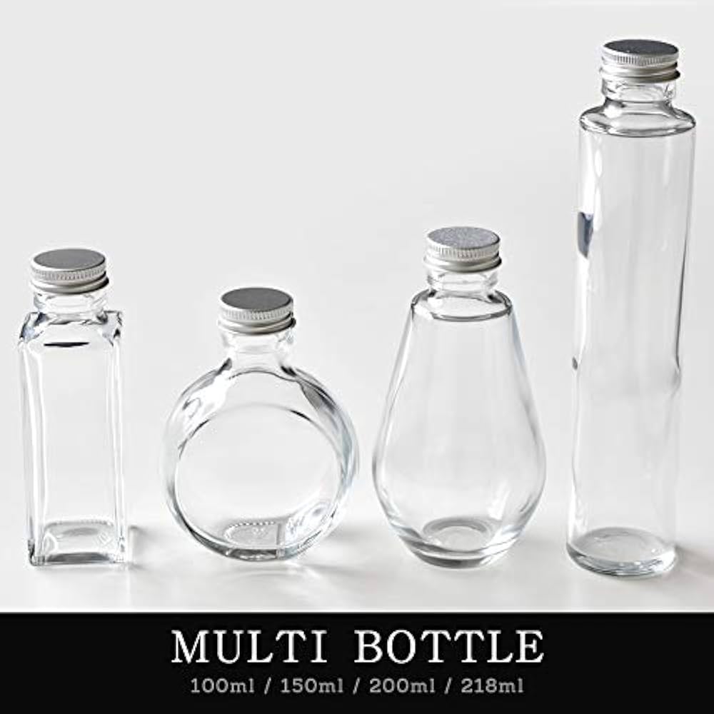 Amazon.co.jp: ハーバリウム用 ガラス瓶 3本セット (Cセット-S角3本