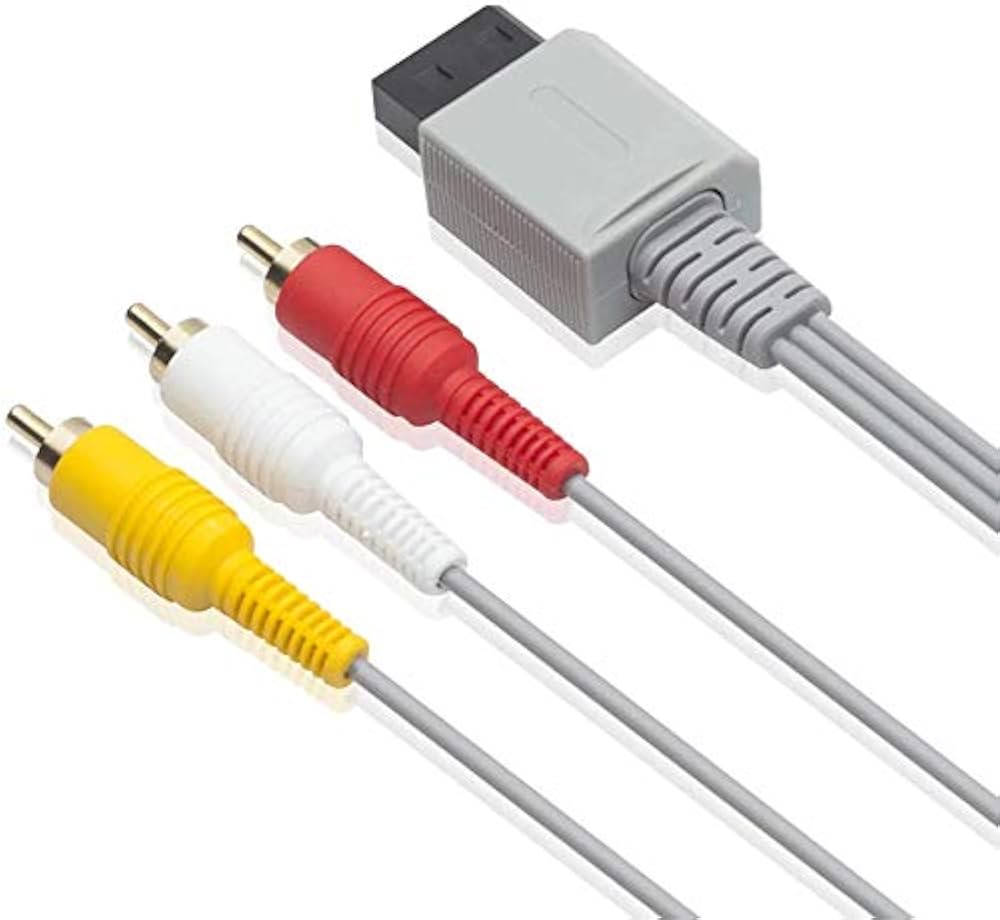 Amazon | Wii/Wii U用AVケーブル 3本 AVコンポジット ケーブル RCA変換