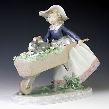 Amazon.co.jp: リヤドロ(Lladro) 犬と少女 乗せてあげる #ldr-5460