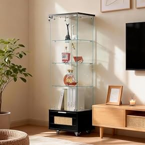 ガラスディスプレイキャビネット(ダイニングルーム家具) 通販 | Amazon