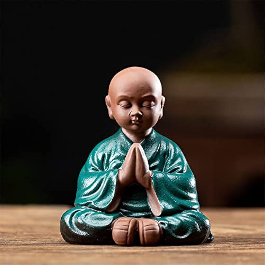 Amazon.co.jp: HOHOUNCSY お坊さん 陶器製 置物 僧侶 オブジェ 縁起物