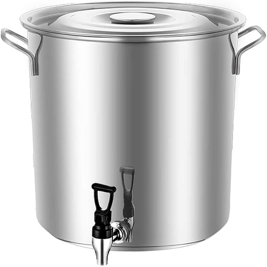 Amazon｜寸胴鍋、ステンレス寸胴鍋、 大型鍋（蛇口付き）、縦型鍋蓋