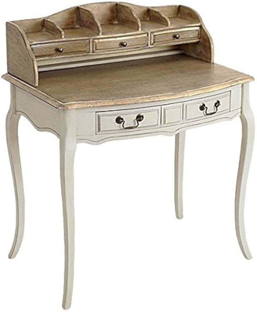 Amazon.co.jp: アンティーク調 棚付きデスク W約80×D約55×H約96.5cm