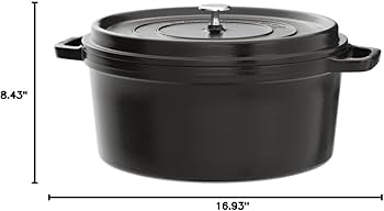 Amazon.com: Staub 1103425 Black Cast Iron 13.25 Qt. Round Cocotte