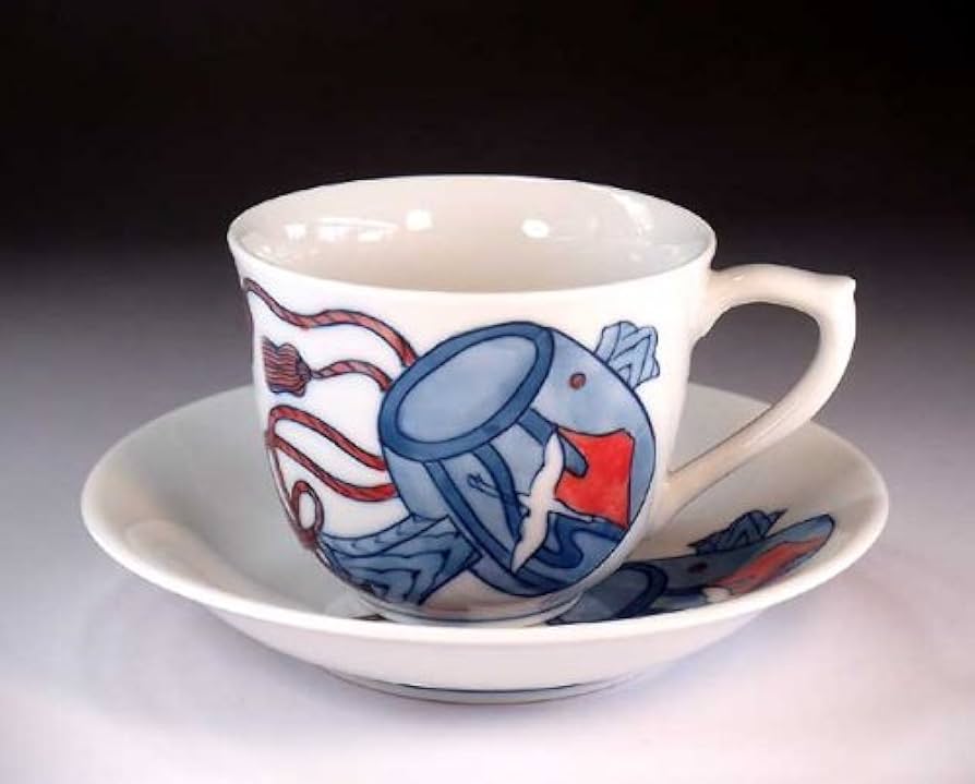 Amazon | 有田焼・吉祥文様 色鍋島小槌絵コーヒーカップ｜贈答品｜記念