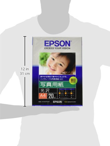 Amazon | エプソン コピー用紙 写真用紙 光沢 20枚 A4 KA420PSKR