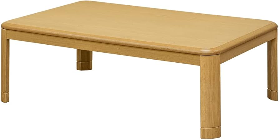 Amazon.co.jp : 家具調こたつ 120cm 長方形 継脚式 ナチュラル MYK