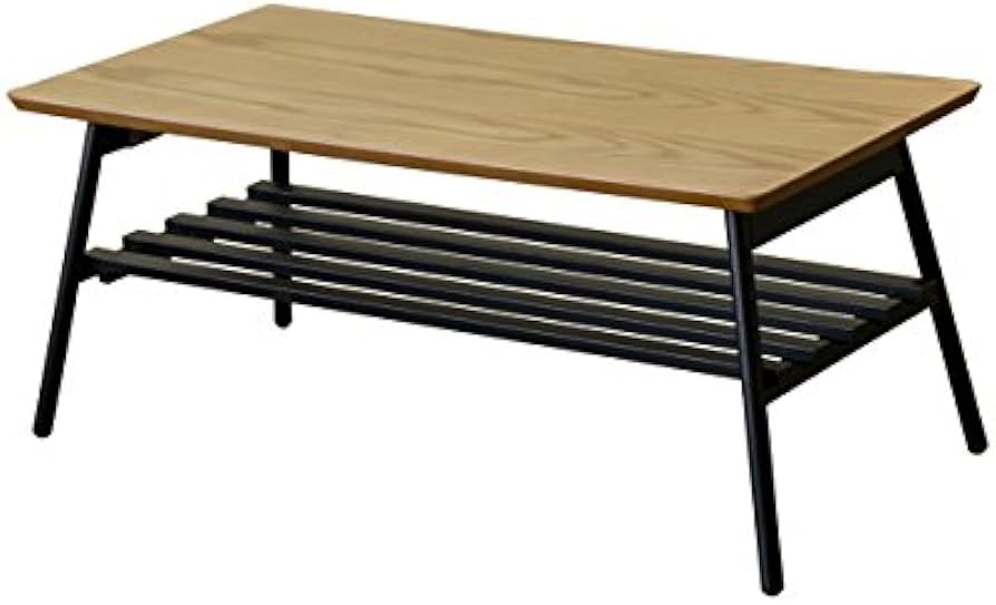 Amazon.co.jp: Luster80 棚付折れ脚センターテーブル オーク UTK-80OAK