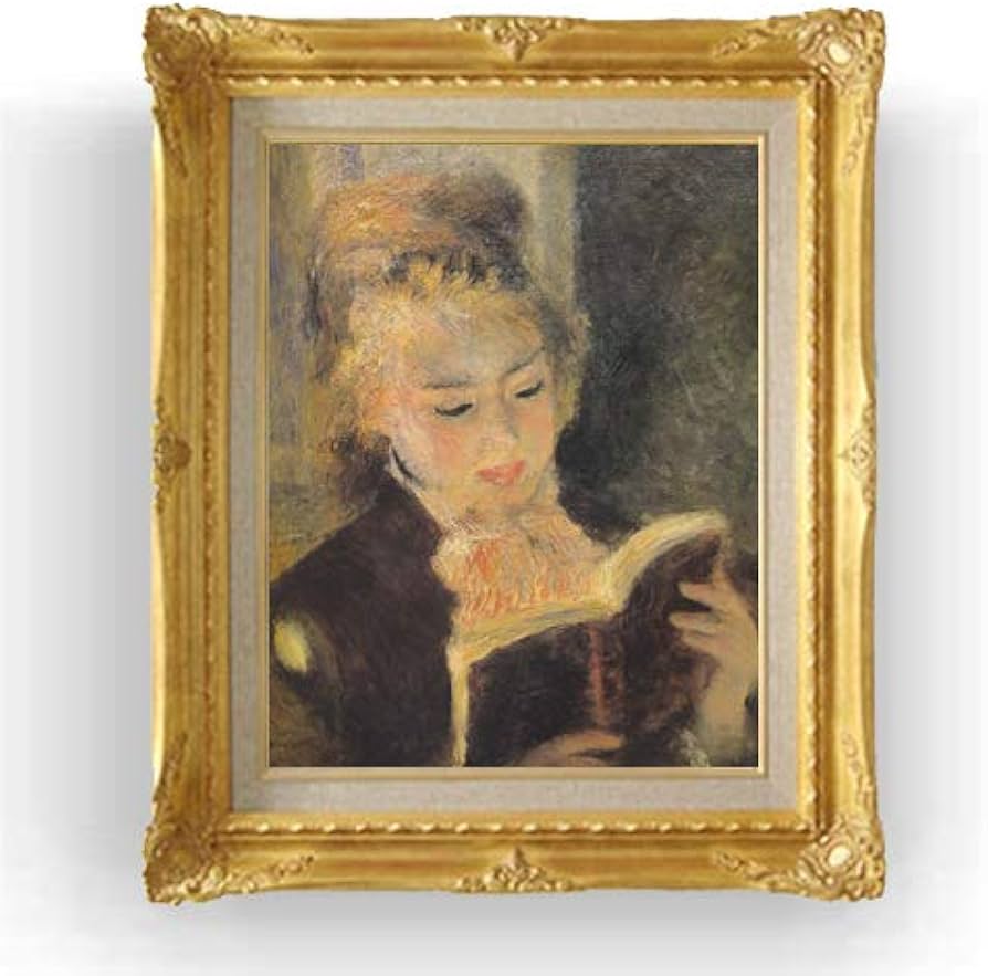 Amazon.co.jp: ルノワール 読書する少女 F6 油絵直筆仕上げ｜ 絵画 6号