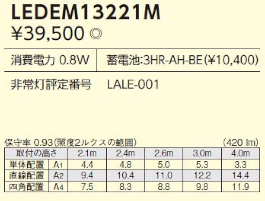 Amazon.co.jp: 東芝 LED 非常用照明器具 埋込形 専用形 Φ100 一般形