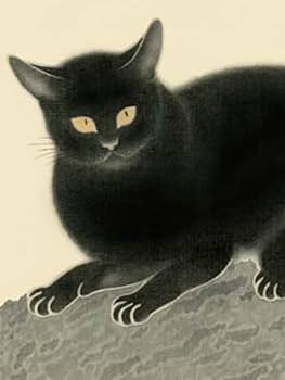 Amazon.co.jp: JHA 絵画 アート額絵 日本の名画 菱田春草「黒き猫