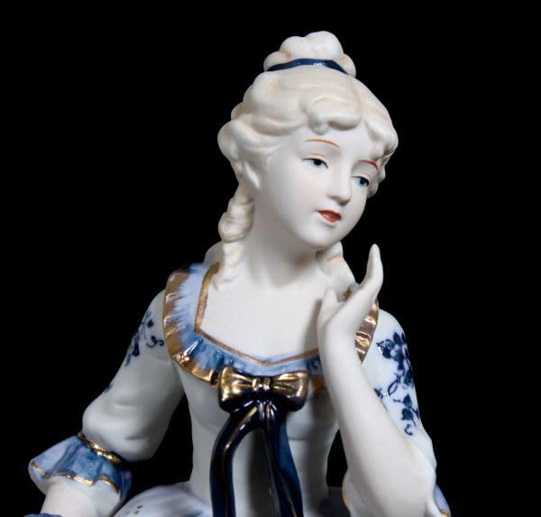 Amazon.co.jp: 極上品KPMDemainドマン貴婦人貴公子素焼き陶器人形2点