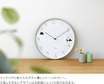 Amazon.co.jp: fika 壁掛け時計 電波 アナログ boy & girl 掛け時計
