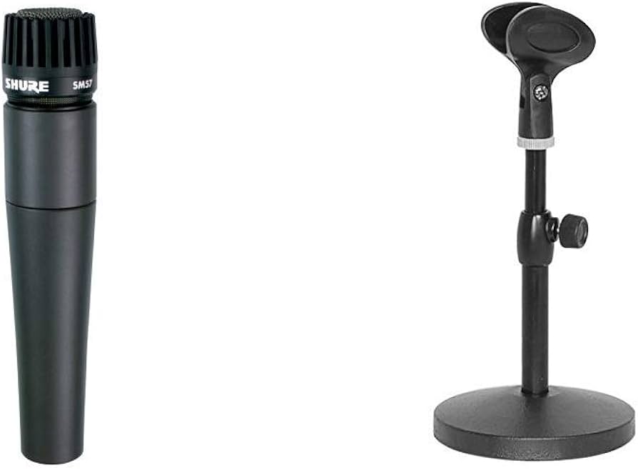 Amazon | SHURE ダイナミックマイク SM57-LCE 【国内正規品】 + 卓上