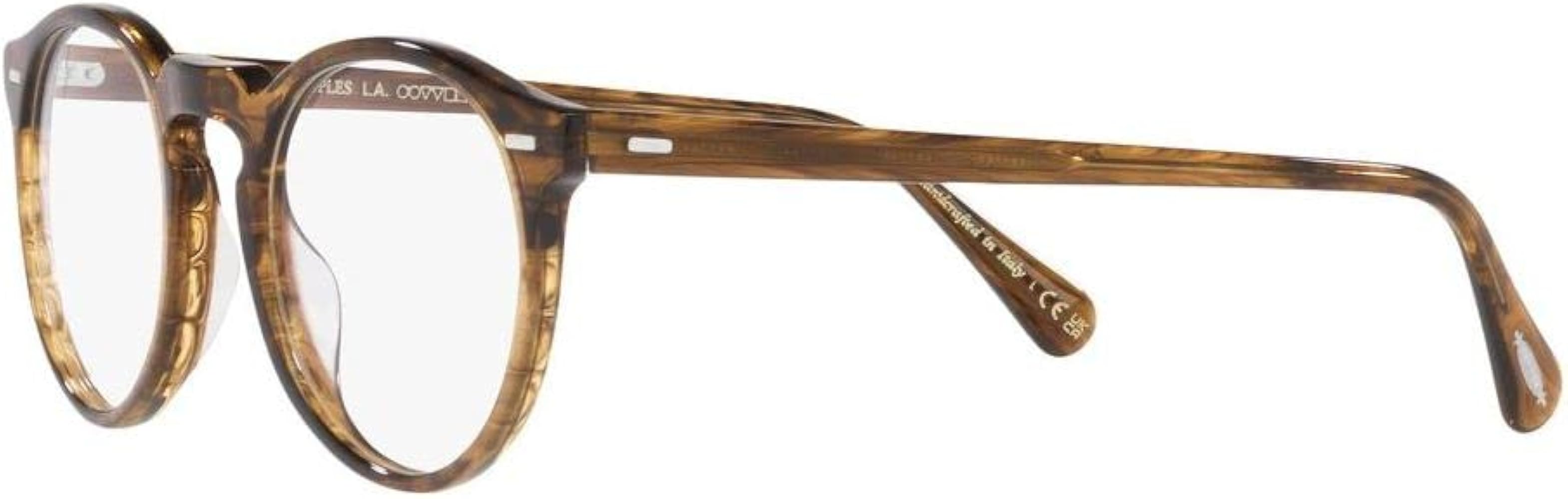 Amazon.com: Oliver Peoples 0OV5186 Gregory Peck 1689 Sepia Smoke