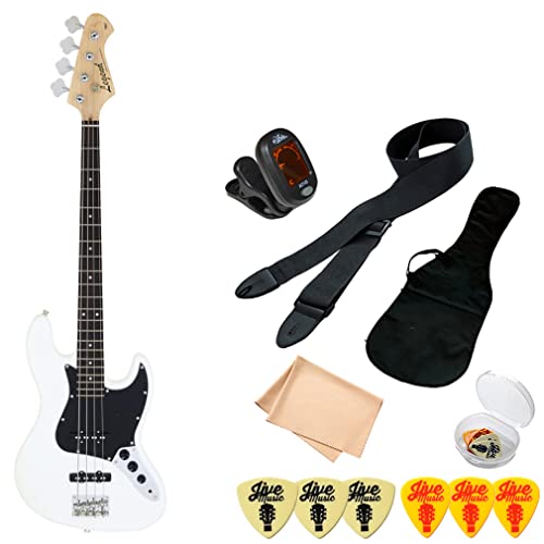 Amazon | ベース 初心者セット 7点 Legend LJB-Z ホワイト ジャズ