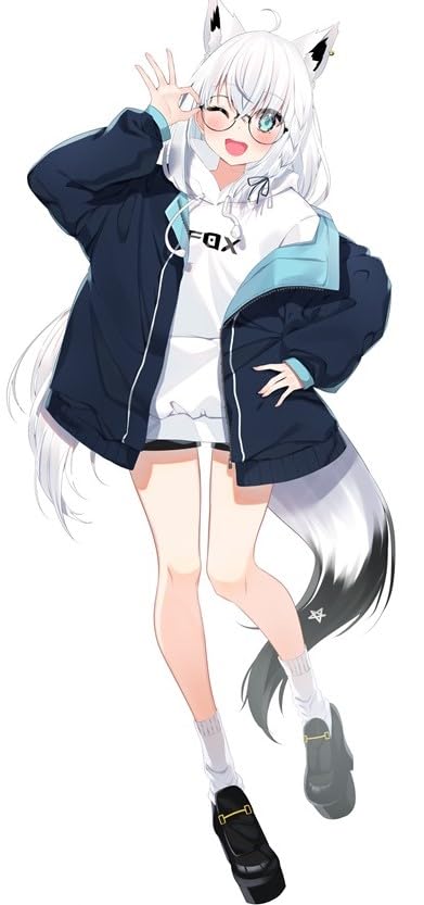 Amazon.co.jp: 白上フブキ アクリルスタンド パーカー眼鏡 ホロライブ