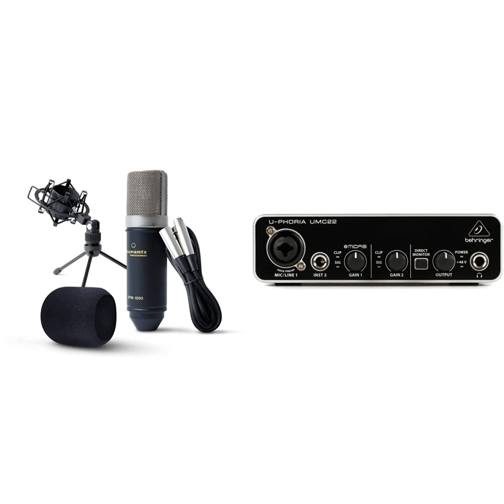 Behringer U-Phoria UMC22 & Marantz MPM-1000 - Interface Audio