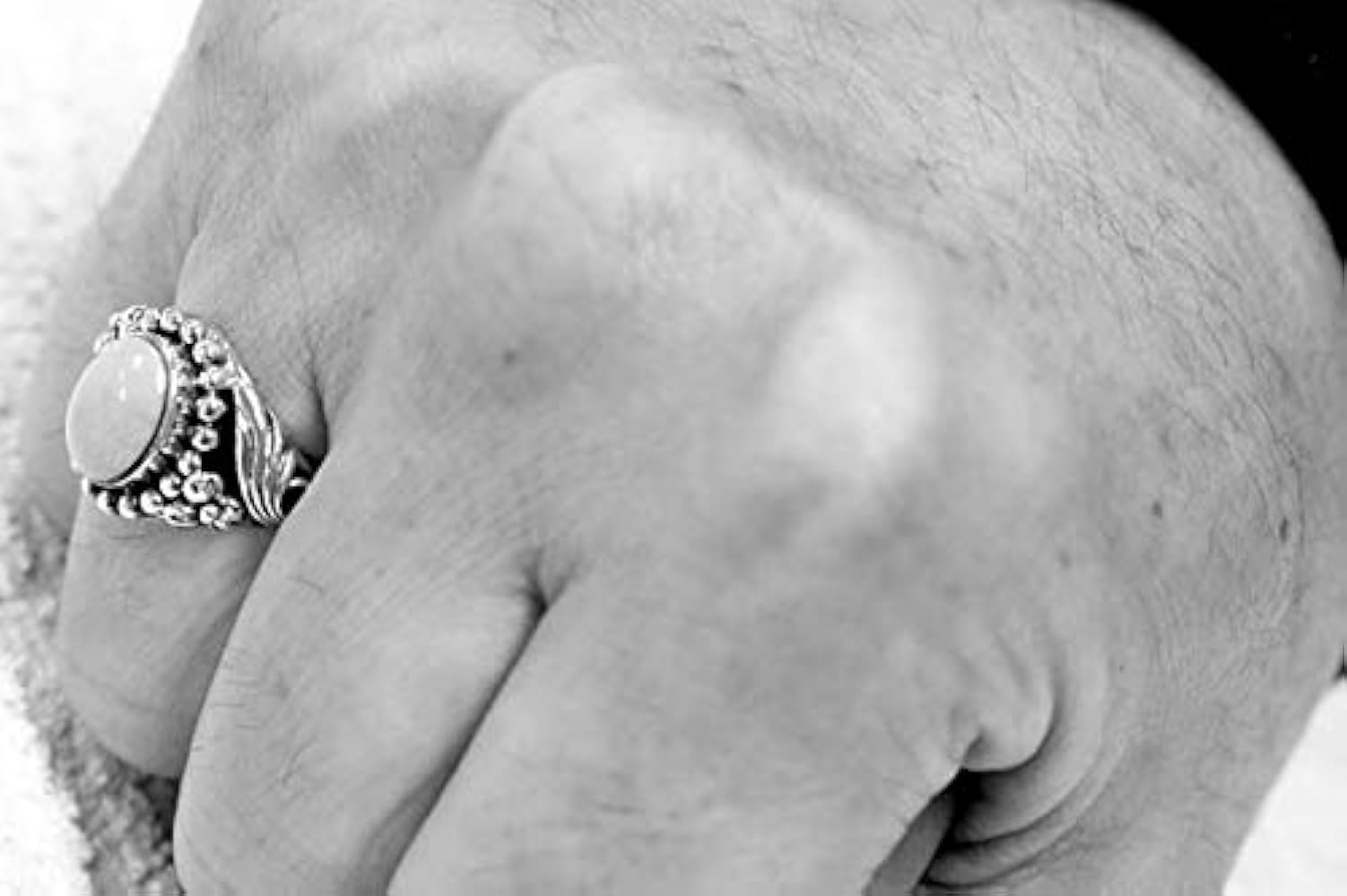 Amazon | インディアンジュエリー リング 天然石 ターコイズ フラワー