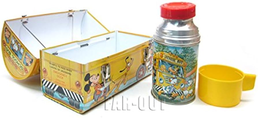 Amazon.co.jp: ディズニー スクールバス ブリキ TIN缶 ランチボックス