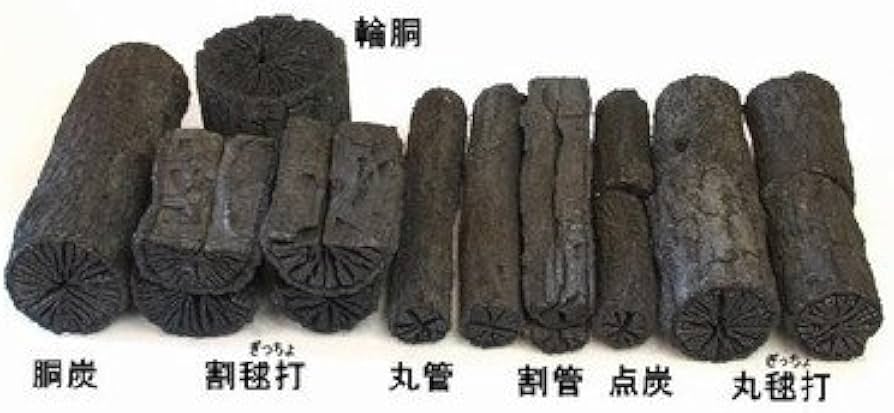 Amazon.co.jp: 茶道炭 炉用 4手前組炭 : スポーツ＆アウトドア