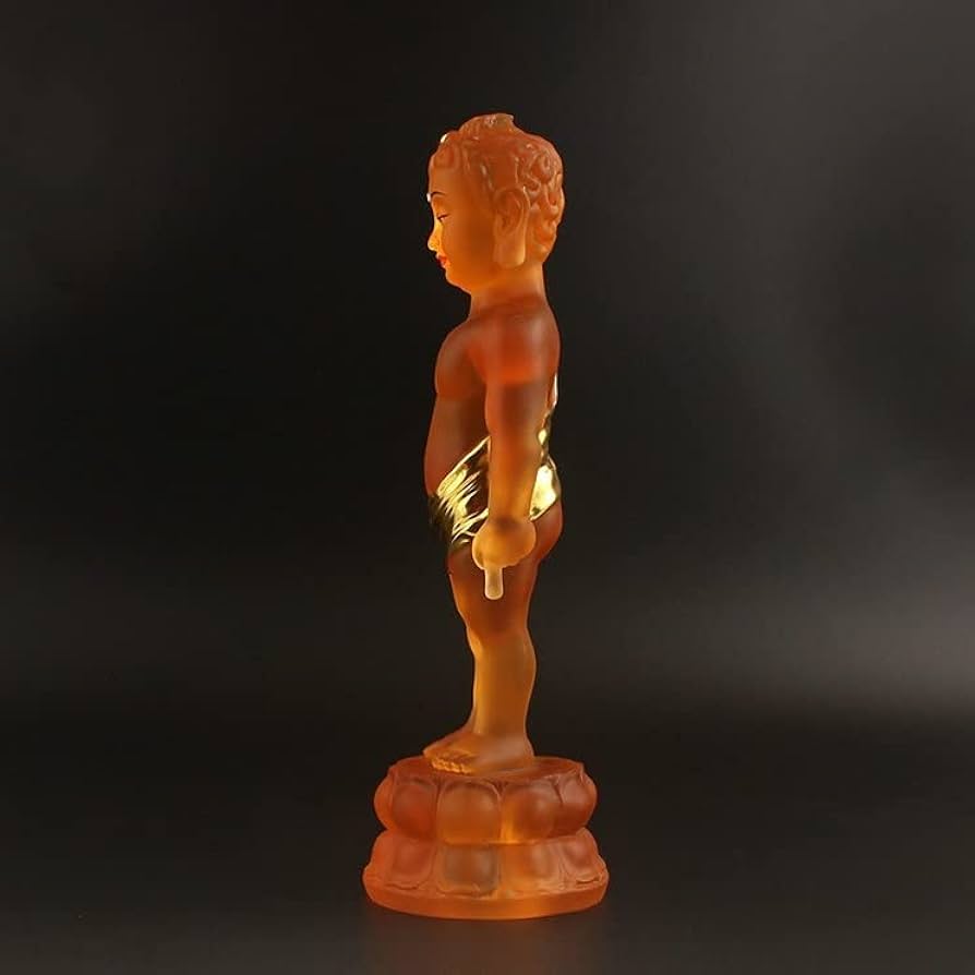 Amazon｜仏像 釈迦誕生仏 瑠璃材質 天上天下唯我独尊 釈迦如来 灌仏会