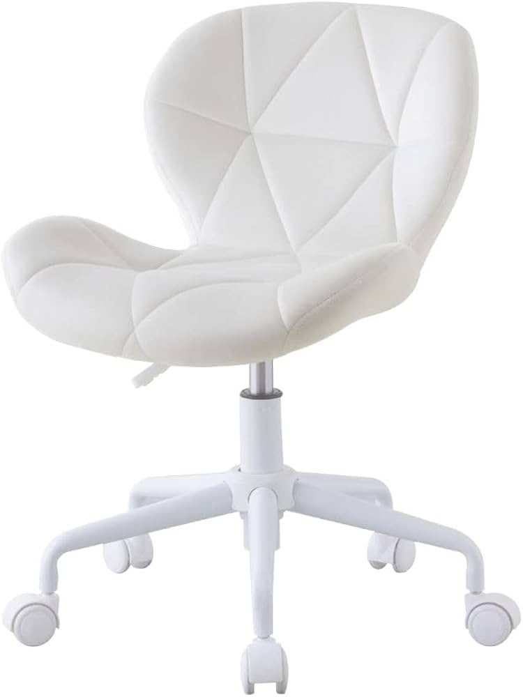 Amazon.co.jp: ASHEL ブリリアント デスクチェア ベロア 白脚 回転