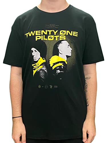 Twenty One Pilots Men's Back to Back Slim Fit T-Shirt Small Black