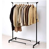 Amazon｜[山善] ハンガーラック 回転 2段 幅102×奥行102×高さ206cm