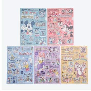 Amazon | ディズニー クリアホルダー 5枚 A4 水彩画風イラスト