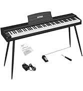 Amazon | IKTMI 電子ピアノ 88鍵盤 ペダル付き 木製 電子 ピアノ 88鍵